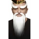 Shaolin Mustache with Beard and Eyebrows- White