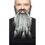 Viking Mustache with Beard- Grey