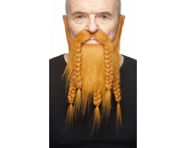 Viking Mustache with Beard- Red