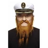 Braided Captain Mustache with Beard- Red