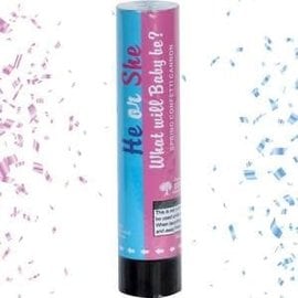 Gender Reveal 8" Party Popper- 1ct