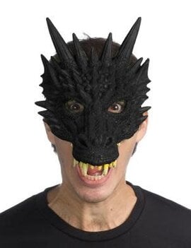 SuperSoft Fantasy Dragon Mask- Black