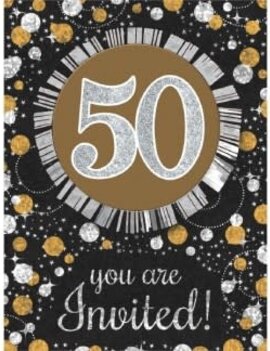 Sparkling Celebration 50 Invitations, 8ct
