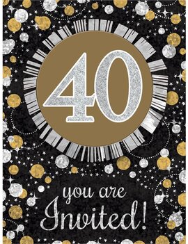 Sparkling Celebration 40 Invitations, 8ct