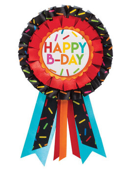 Happy B-Day Ribbon Button