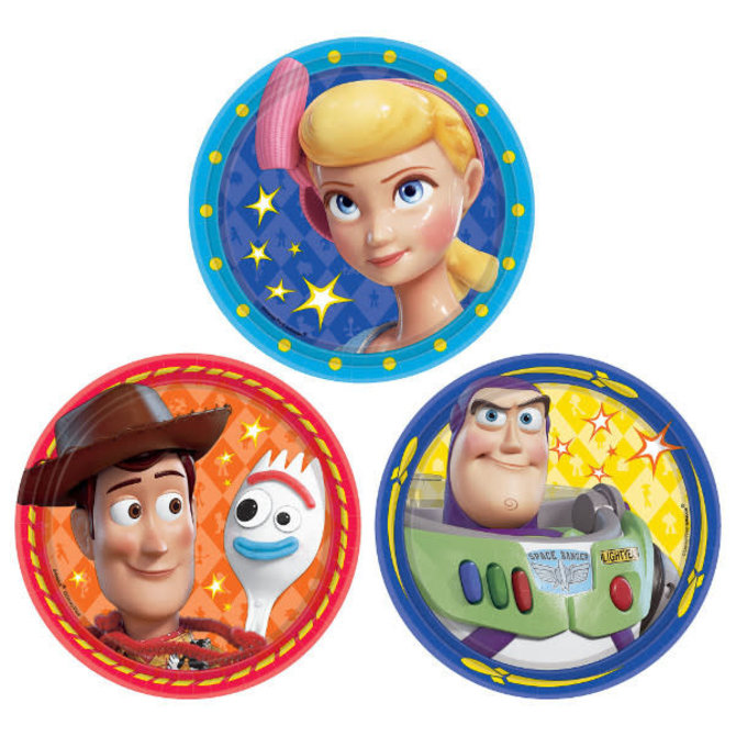 ©Disney/Pixar Toy Story 4 Assorted Round Plates, 7" -8ct