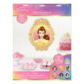 ©Disney Princess Glitter Wall Frame and Cutout Decoration Kit -9ct