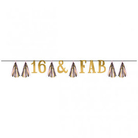 Blush Sixteen Letter Tassel Garland