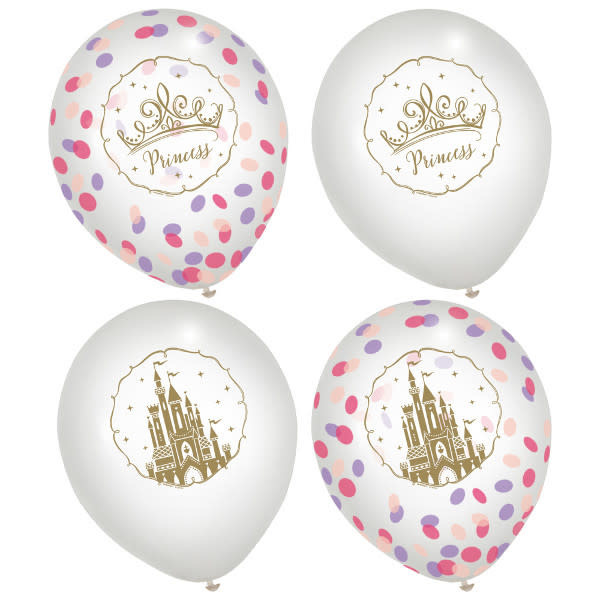 ©Disney Princess 12" Latex Confetti Balloons -6ct