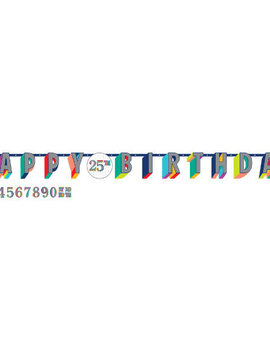 Here's To Your Birthday Jumbo Add-An-Age Letter Banner