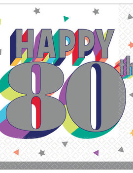 Here's To 80 Beverage Napkins -16ct