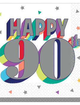 Here's To 90 Beverage Napkins -16ct