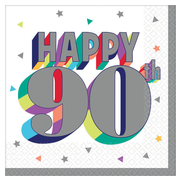 Here's To 90 Beverage Napkins -16ct