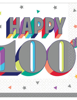 Here's To 100 Beverage Napkins -16ct