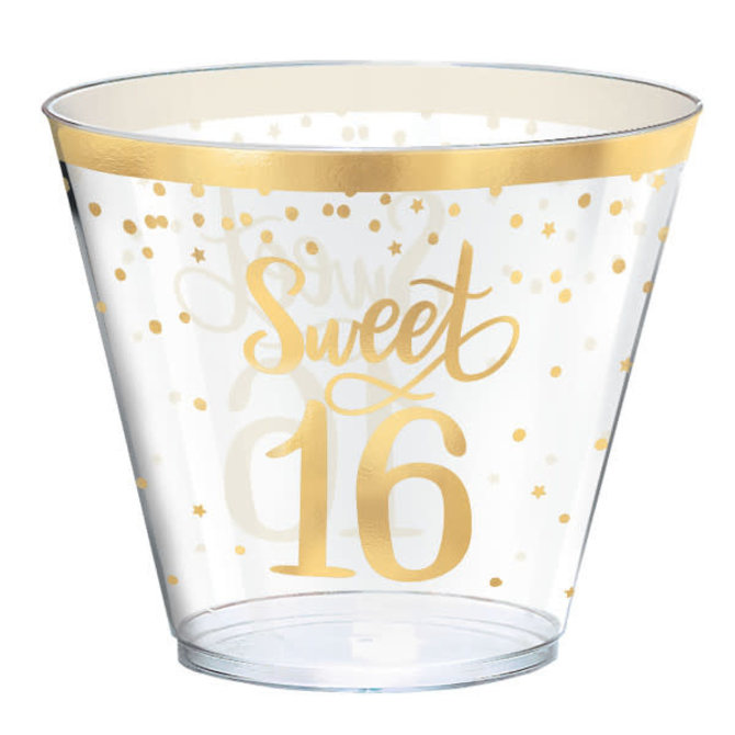 Blush Sixteen Hot-Stamped Plastic Tumblers, 9 oz.  -30ct