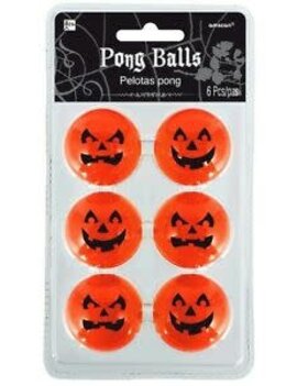 Jack-O-Lantern Pong Ball, 6ct