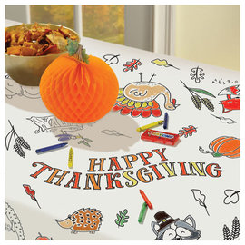 Thanksgiving Color-In Paper Tablecloth