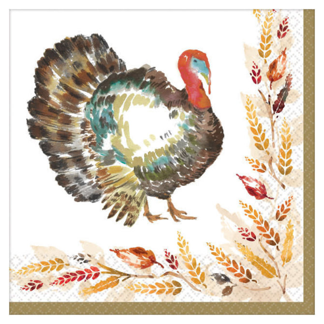 Big Party Pack Classic Thanksgiving Luncheon Napkin, 125ct