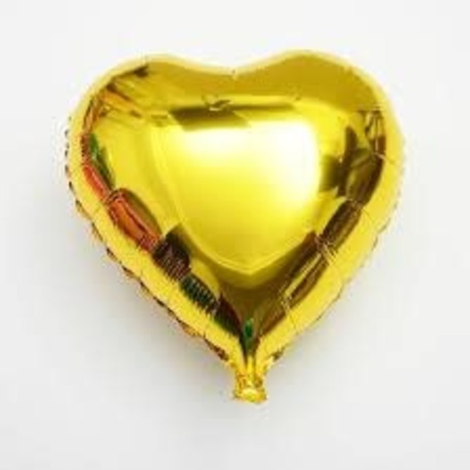 Gold Heart Shape Balloon, 18"
