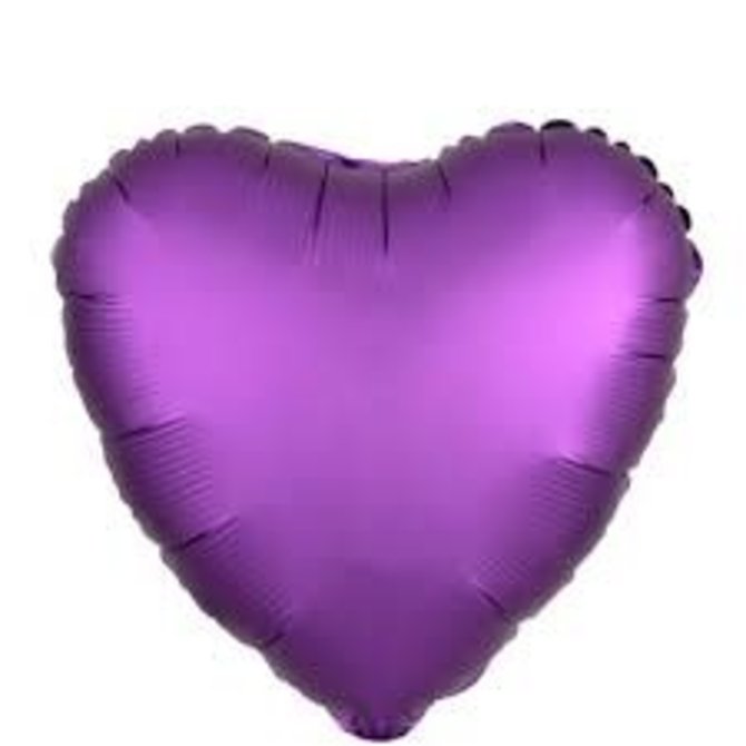 Purple Heart Shape Balloon, 18"