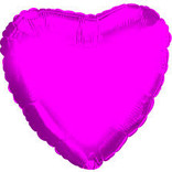 Hot Pink Heart Shape Balloon, 18"