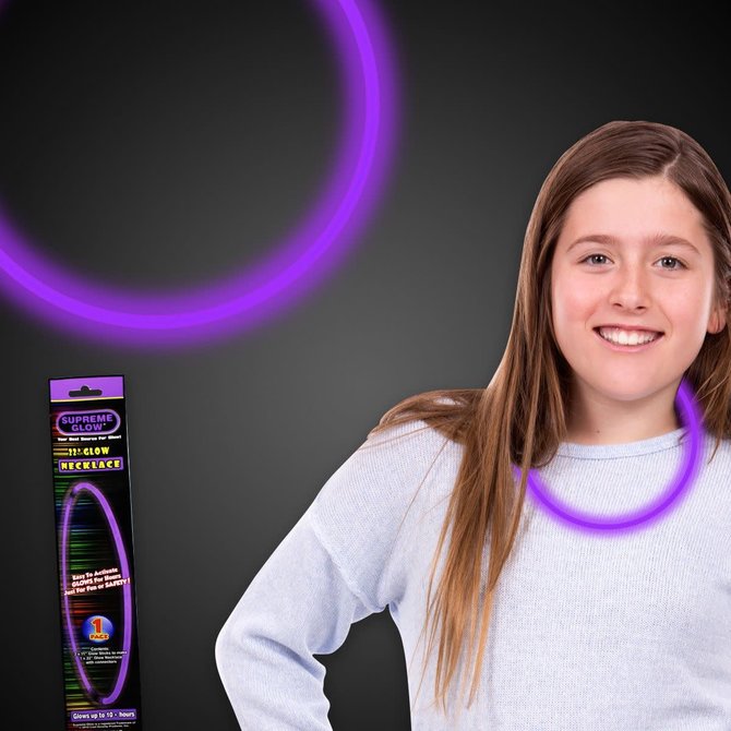 22" Glow Necklace- Purple