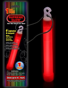 6" Supreme Glow Stick - Red
