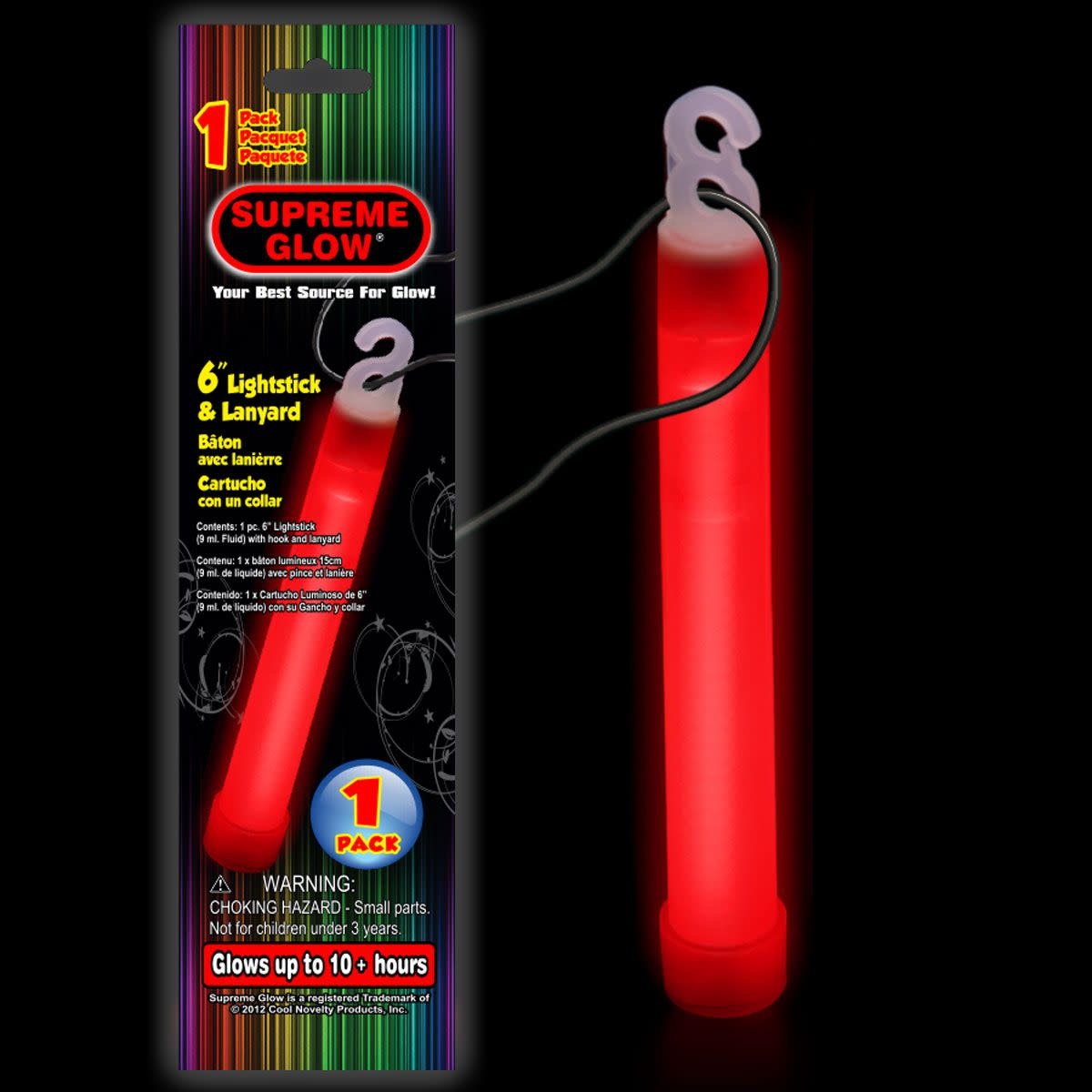6" Supreme Glow Stick - Red