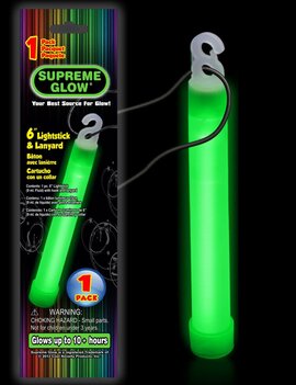 6" Supreme Glow Stick- Green