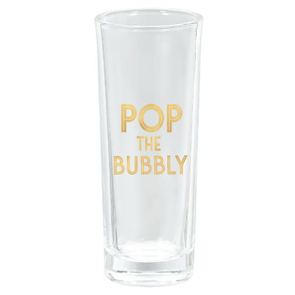Stemless Plastic Champagne Glasses - Pop The Bubbly