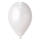 Metallic White 12" Latex Balloons, 50ct