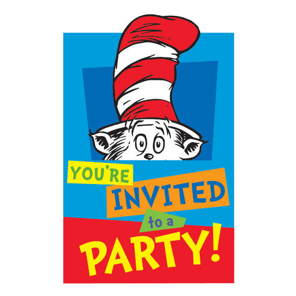 Dr. Seuss Postcar Invitations, 8ct