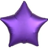 Chrome Purple Star Foil Balloon, 19"