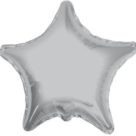Chrome Silver Star Foil Balloon, 19"