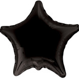 Chrome Black Star Foil Balloons, 19"