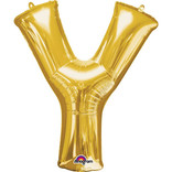 34" Letter Y Shape Foil Balloon- Gold