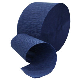 Solid Roll Crepe Streamer - Navy, 81'