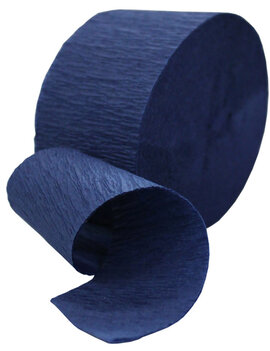 Solid Roll Crepe Streamer - Navy, 81'
