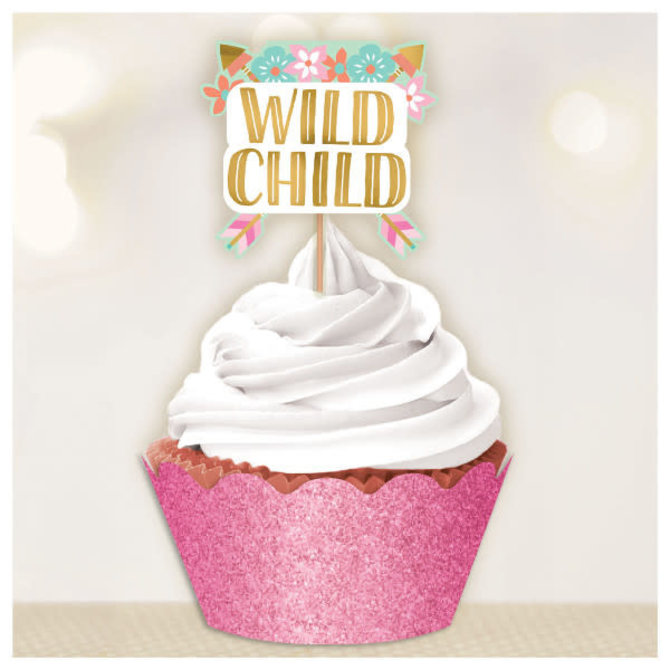 Boho Birthday Girl Cupcake Kit