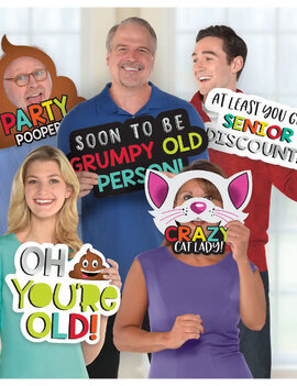 Over the Hill Jumbo Photo Props- 5ct