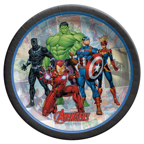 Marvel Avengers 7" Round Plates -8ct