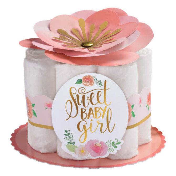 Floral Baby Diaper Centerpiece Decorating Kit, 6 ct