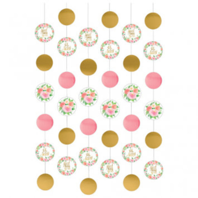 Floral Baby String Decorations, 6 ct