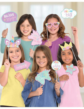 Unicorn Party Photo Prop Kit -13ct