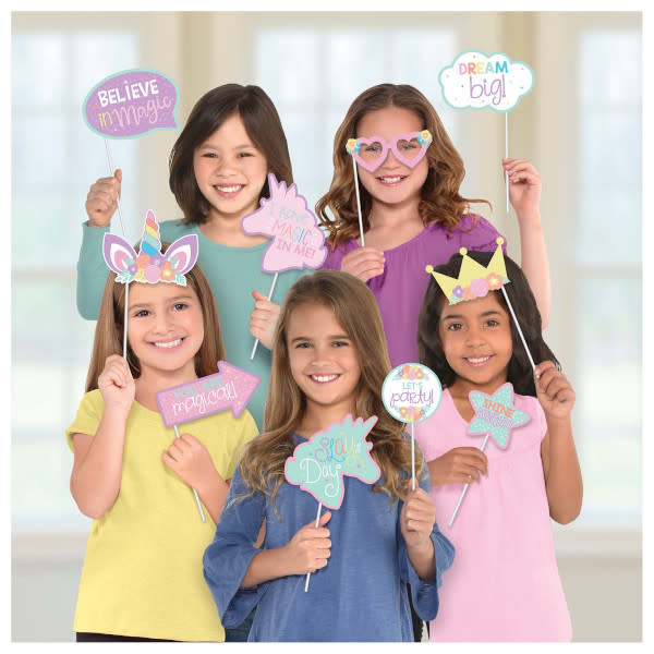 Unicorn Party Photo Prop Kit -13ct