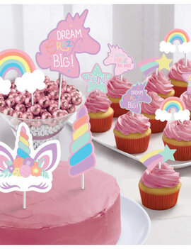 Unicorn Party Paper Topper Kit -12ct