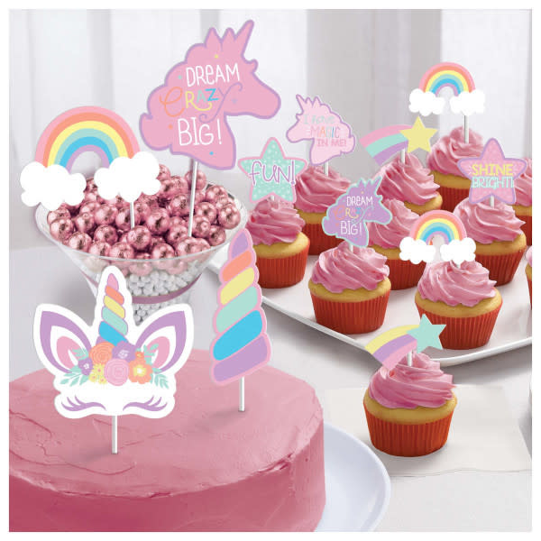 Unicorn Party Paper Topper Kit -12ct