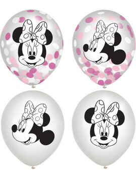 Minnie Mouse Forever Latex Confetti 12" Balloon -6ct