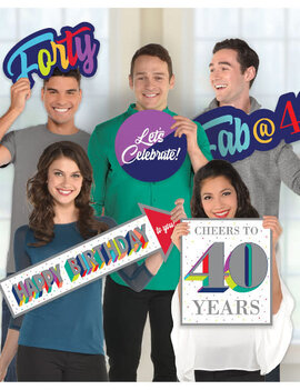 Here's To 40 Large Party Props