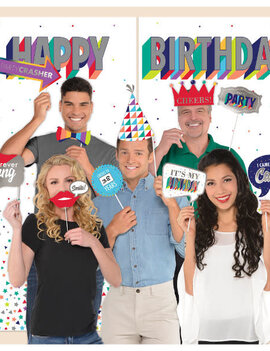 Here's To Your Birthday Selfie Scene Setters® w/Photo Props
